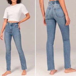 Abercrombie & Fitch The 90s Slim Straight Ultra High Rise Curve Love Jean 29/ 8L